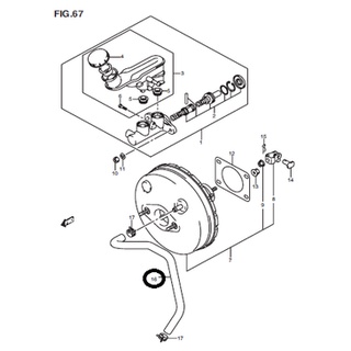 28. 51010-63J00-000 ท่อแว็คคัมหม้อลมเบรก ซูซูกิ SUZUKI SWIFT 1.5 2007-2011 (SINSUZ)