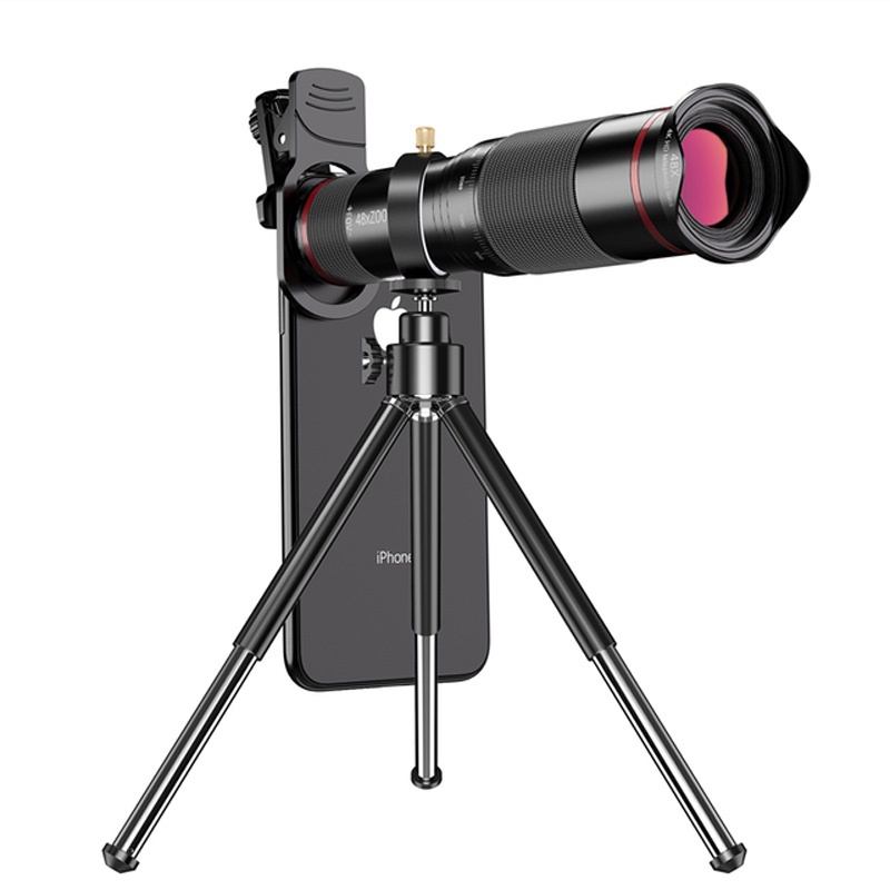 48X 4K HD Telescope Convenient Telephone Camera Lens +Tripod Monocular