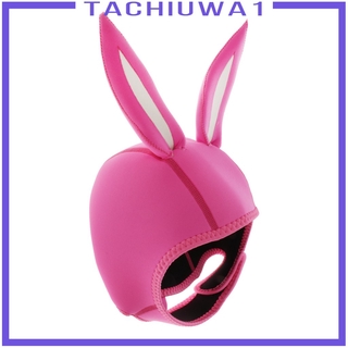 [TACHIUWA1] Cartoon Scuba Wetsuit Hood, One Size Pink Rabbit Shaped Premium Neoprene 3mm Scuba Diving Hood for for Men Women Kids Water Sports