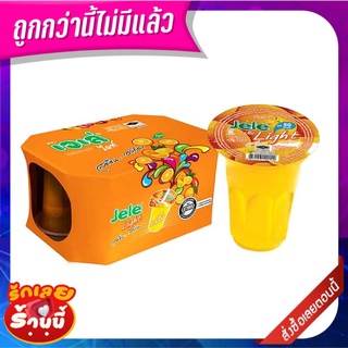 เจเล่ ไลท์ เยลลี่คาราจีแนน รสส้ม 125 มล. แพ็ค 6 ถ้วย Jele Light Orange Juice 125 ml x 6