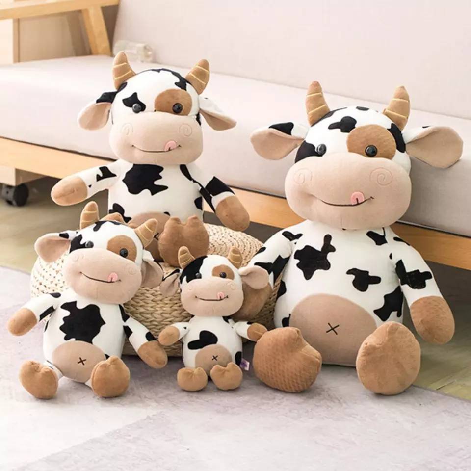 ตุ๊กตาหมอนลายวัว ตุ๊กตาน้องวัว น่ารักๆ ตุ๊กตาวัว สินค้าพร้อมส่ง