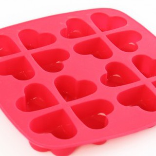 SOAP SILICONE MOLD - แม่พิมพ์สบู่ ซิลิโคน รูปหัวใจ สีชมพู