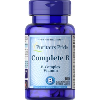 Puritans Pride Complete B (Vitamin B Complex) / 100 Caplets (LV)