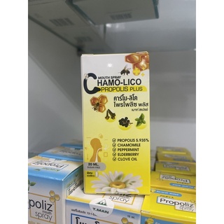 คาร์โมลิโคCHAMO - LICO PROPOLIS PLUS MOUTH SPRAY 20ml.