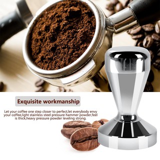 ☕ แทมเปอร์กดกาแฟ 51mm แทมเปอร์ Stainless Steel Coffee Tamper ที่กดกาแฟ แบบสแตนเลส ที่อัดกาแฟ เครื่องชงกาแฟสด สีเงิน KJR