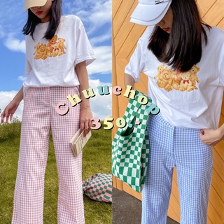 chuuchop_พร้อมส่ง(C7361) 🧸🧺 CHUU SCOTT pants กางเกงขายาวลายสก๊อต มี2สี