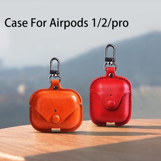 เคสหนังหรูหราพร้อมพวงกุญแจสําหรับ  Airpods 2 Pro