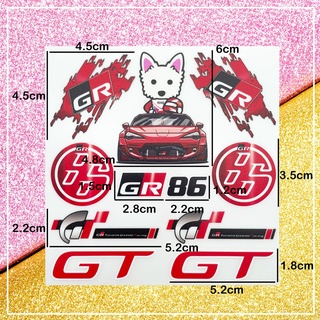 สติกเกอร์โลโก้ GR GAZOO Racing สําหรับติดตกแต่งกระจกรถยนต์ Toyota Yaris Supra 86 RAV4 Vitz Camry Reiz Crown Corolla