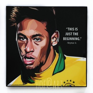 Neymar Jr. #1 เนย์มาร์ ทีมชาติ บราซิล Paris Saint-Germain รูปภาพ​ติด​ผนัง​ pop art ฟุตบอล​ กรอบรูป​​ รูปภาพ แต่งบ้าน