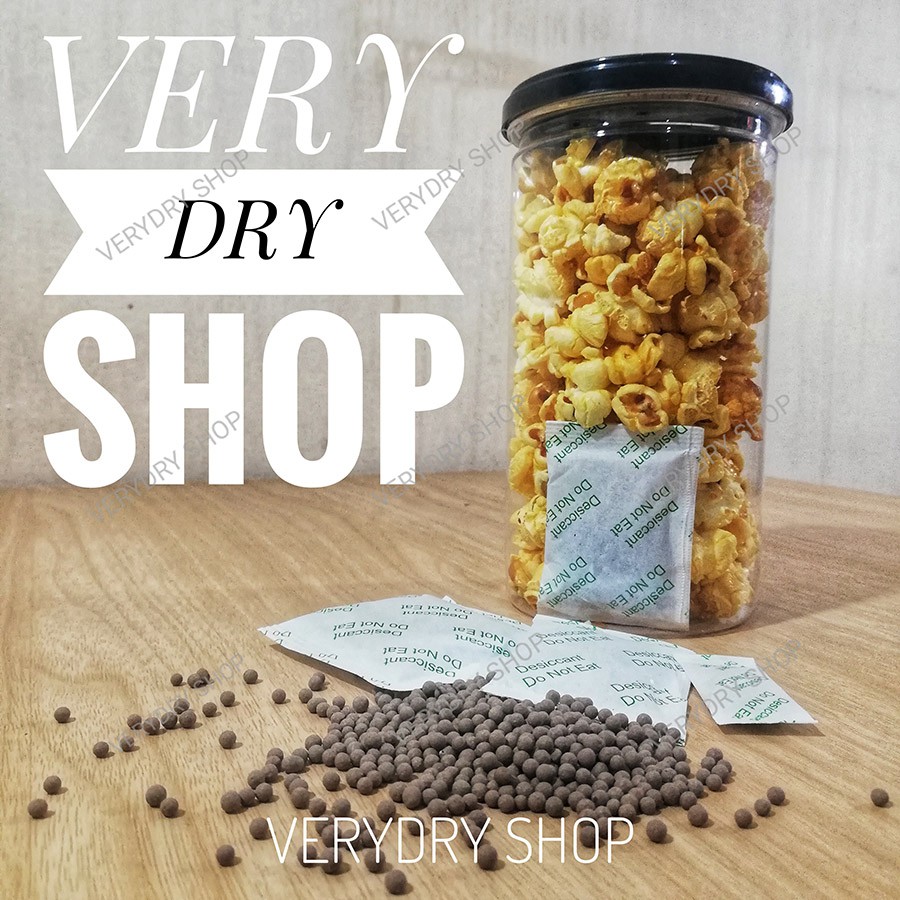 ซองกันชื้น​ 1​ กรัม​ 1000ซอง(ECO DRY, DESICCANT, สารกันชื้น,เม็ดกันชื้น, กันชื้น, SILICA​ GEL)​ร้าน​VERY​DRY