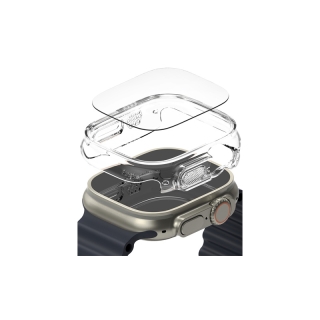 Ringke Slim Combo ใช้ได้กับ Apple Watch Ultra Ringke Slim Case กระจกเทมเปอร์น้ำหนักเบาบางป้องกันรอยขีดข่วน Hard Cover