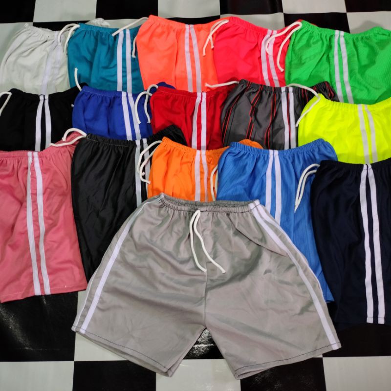 ก﻿างเกงขาสั้น 2แถบกีฬาของเด็กหญิง - ชาย คละสี ขาย 1 ตัว เ﻿ด็กน้ำหนัก 2-12 กิโล