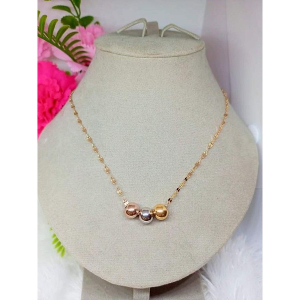 Boba mix สร้อยคอไทเทเนียมกาแฟหัก