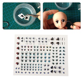 *❤❤Anime Figurine Eyes Stickers Doll Face Organ Decals Clay Cartoon Paster