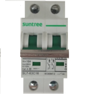 ป้องกันได้ป้องกันดี DC Breaker เบรกเกอร์ดีซี Suntree พิกัดกระแส 16A 800V