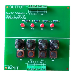 TEST-4-I/O-V1 บอร์ดวงจร I/O Test 4CH