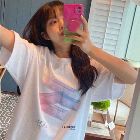 muza เสื้อยืด ลาย SUSUgirl หัวใจลากยาวเสื้อสกีนลาย เสื้อได้ทุกโอกาส ใส่สบาย ใส่เที่ยว ใส่เล่น งานสกี
