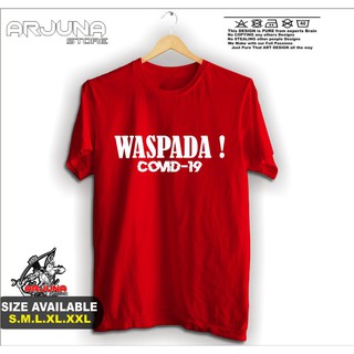 เสื้อยืด พิมพ์ลาย DISTRO WASPADA COVID 19 CORONA VIRUS 19 สไตล์