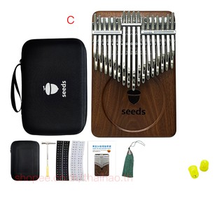 Authentic Seeds 34keys Chromatic kalimba รงค์ kalimba สองเท่า Double keys Walnut wood Finger Thumb Piano