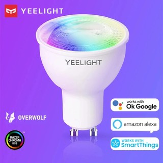 Yeelight GU10 หลอดไฟอัจฉริยะ LED W1 หรี่แสงได้ 350 ลูเมน ควบคุมด้วยเสียง สําหรับแอป Google Assistant alexa