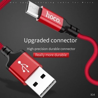 Hoco X14 สายชาร์จ 2 เมตร พอร์ต forϊ-Phonε ,Micro,Type-c (ของแท้) รองรับระบบ ϊ.ο.s และ Android กระแสไฟ 1.7A