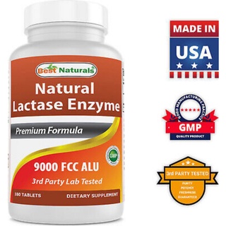 Best Naturals Lactase Enzyme 9000 FCC 180 Tablets