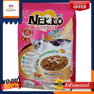 เน็กโกะเลิฟมิกซ์ ลูกแมว แซลมอน 400ก.NEKKO LOVE MIX KITTEN SALMON 400G.