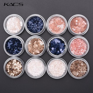 KADS Nail Glitter Powder 4 Colors 3 Styles DIY Chrome Pigment Glitters Sequins Dust Decorations