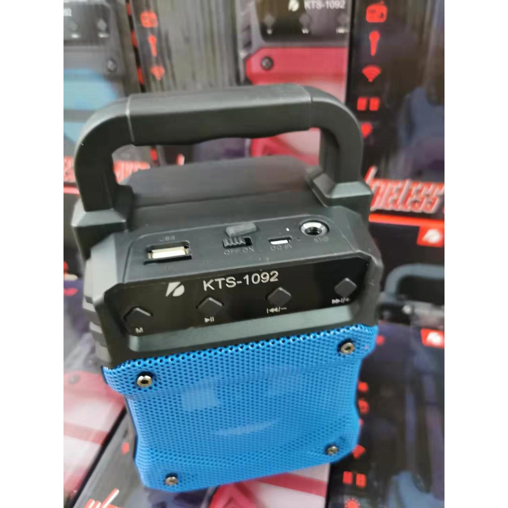 ลำโพงบลูทูธ เสียงดังรุ่น สามารถเสียบไมค์โคโฟนได้ และ ระบบ LED.ค่ะ KTS-1092