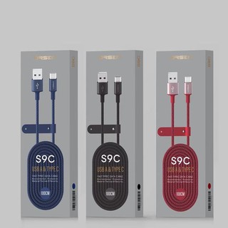 สายชาร์จเร็วORSEN รุ่น S9C สายชาร์จTYPE-Cคุณภาพสูง ไนลอนถัก USB Data Cable 2.1A Fast Charging Cable ของแท้ รับประกัน1ปี