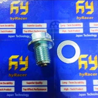 น็อตแม่เหล็กน้ํามันเครื่องยนต์ พร้อมแหวนรอง KOZI hyRacer HONDA Ex5 dream w100 w125 Dash Rs150 class1 Screw Skru alpha w110 sym