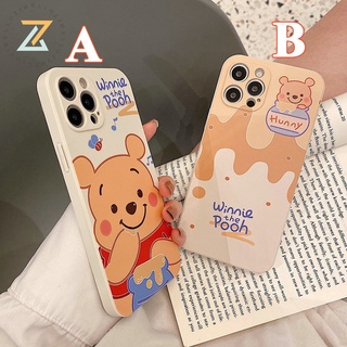 Zymello เคส OPPO A57 2022 4G A77 5G A76 A7 A15 A16 A16K A54 A74 A93 A94 F11 Pro Reno 4 4G Reno 5 5G Reno 6Z 5G Reno 7Z 5G Reno 8Z 5G โทรศัพท์ซิลิโคน ลายการ์ตูนหมีน่ารัก สําหรับ