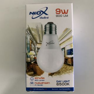 หลอดไฟ bulb led 9w หลอดขั้วเกลียว E27 neox แสงขาว