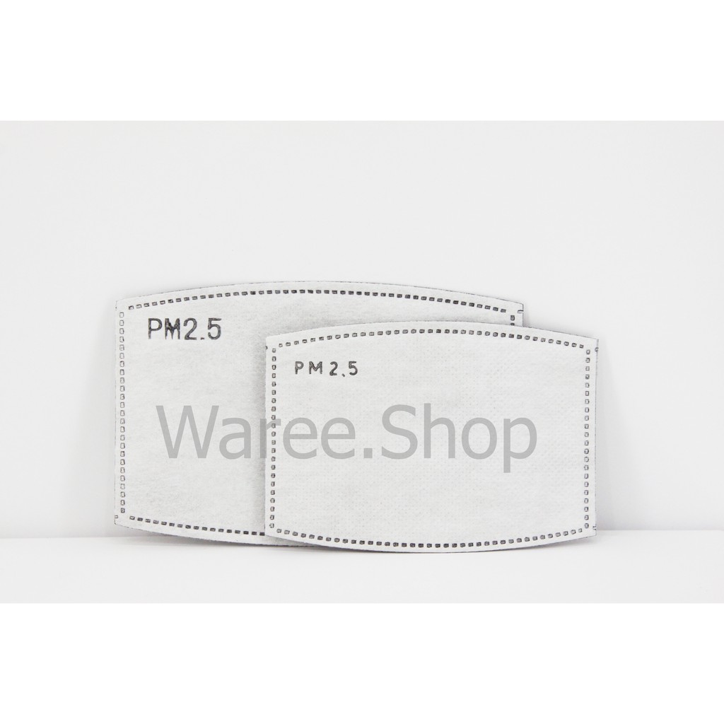 แผ่นกรองอากาศ ป้องกันฝุ่น PM 2.5 (5 ชั้น) สินค้าพร้อมส่ง ขนาด เด็ก และ ผู้ใหญ่ 1 ชุดมี 2 ชิ้น สำหรับเปลียนใส่ในหน้ากาก