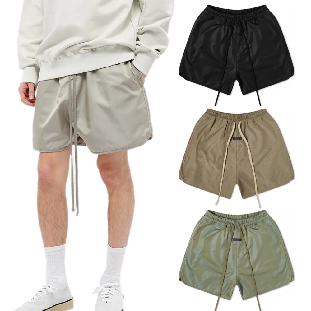 Fear Of God Fog Essentials กางเกงขาสั้นทอ High Street Loose Five Points กางเกงกีฬาผู้ชายและผู้หญิงสไ
