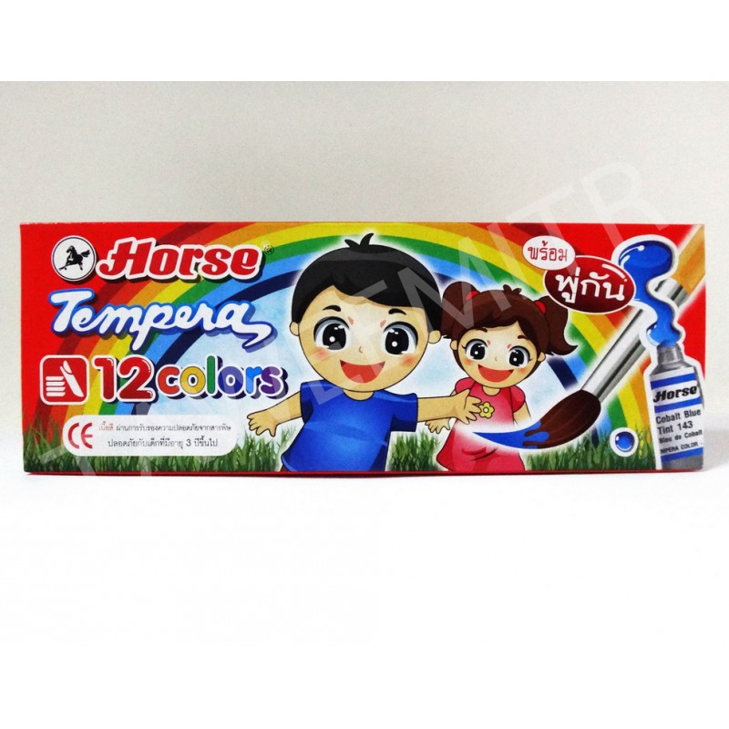 Taweemitr สีน้ำ 12 สี ตราม้า