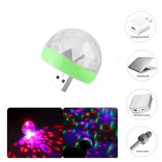 ไฟดิสโก้เทค ดิสโก้บอล ไฟเต้นตามจังหวะเพลง ขนาดพกพา LED USB โคมไฟนีออนสีสันสดใสสำหรับ KTV DJ Show /1017