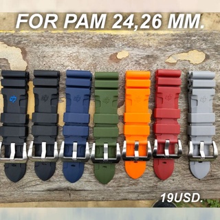 สายยาง panerai PAM 24,26มิล (รุ่นใหม่มีLogo Swiss made)มาพร้อมหัวเข็มขัด คุณภาพสูงชำระเงินปลายทางได้ครับ