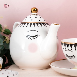 Miss etoile Teapot Ceramic " Eyes &amp; Dots " : TP027 | กาน้ำชาเซรามิคสำหรับชงน้ำชา ลายสวยๆน่ารักๆ