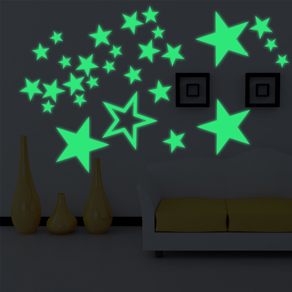 Bedroom Fluorescent Luminous Window Diy Decal Night Sky Ceiling
