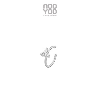 NooYoo จิวจมูกสำหรับผิวแพ้ง่าย TRINITY Crystal Nose Ring