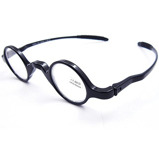 แว่นตาอ่านหนังสือทรง Vintage รุ่น TR702 Shadow black ( ดำเงา )