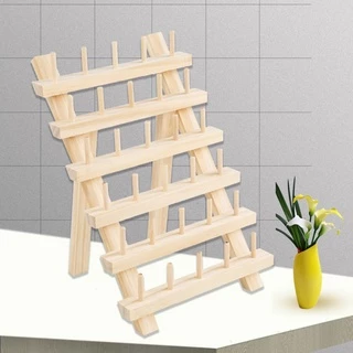 Cons พับผู้ถือด้าย 30 80 120 Spools เย็บเย็บปักถักร้อย Thread Rack Organizer แขวนผนังกรวยขาตั้งชั้นวาง Ne