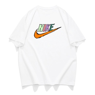 [S-5XL] Nike เสื้อยืดแขนสั้น ผ้าฝ้าย ทรงหลวม สําหรับคู่รัก IOplac43BJ