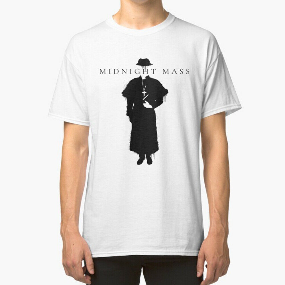 Midnight Mass TShirt Men Horror TShirt Priest Crockett Island