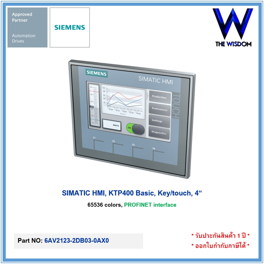 SIEMENS PLC HMI KTP Basic Panel 6AV2123