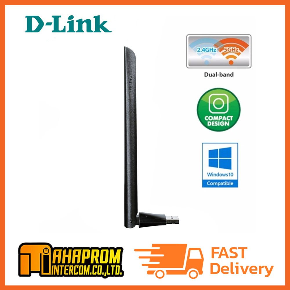 DLINK (DWA-172) WIRELESS USB Adapter ตัวรับสัญญาณไวไฟ AC600 DUAL-BAND HIGH-GAIN USB 2.0.