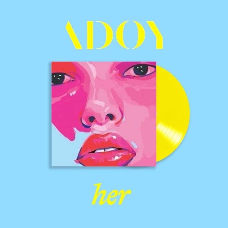 (pre order )แผ่นเสียง  ADOY : her EP (Korean Edition) Limited Edition 12” Yellow Vinyl
