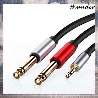 Thunder Jack อะแดปเตอร์สายเคเบิ้ลเสียง 3.5 มม. เป็น 6.35 มม. สําหรับเครื่องเล่นซีดี ลําโพง 6.5 มม. 3.5 มม.