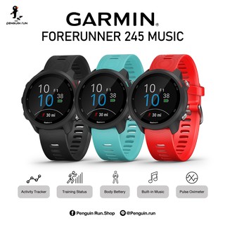 Garmin Forerunner 245 Music Sport watch Outdoor GPS Multisport  Watch "Center Insurance GIS thailand 1 Year"  Heart rate